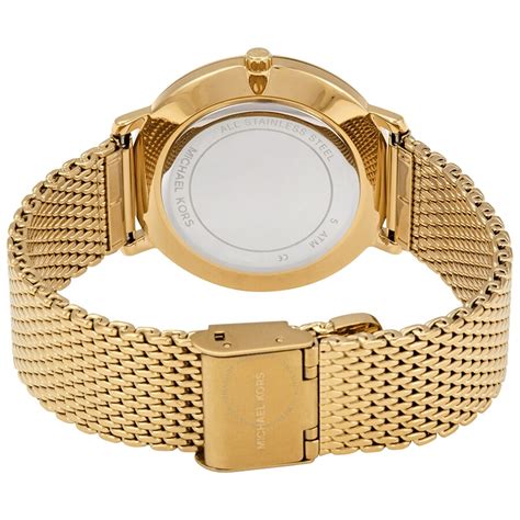 michael kors uhr gold weiß|Michael Kors pyper watch.